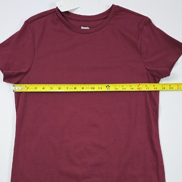 Bench Women's 3 New Crew Neck Short Sleeves Cotton Tees Pink Burgundy Grey Sz M - Picture 8 of 16